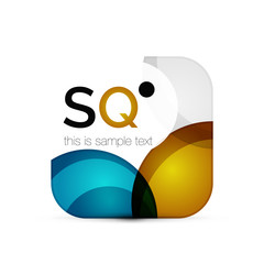 Vector square geometric abstract business emblem