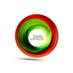 Abstract swirl banner, circle vector abstract background with copy space