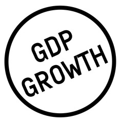Gdp Growth stamp. Typographic sign, stamp or logo