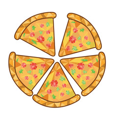 Illustration pizza modern