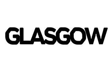 Glasgow stamp. Typographic sign, stamp or logo