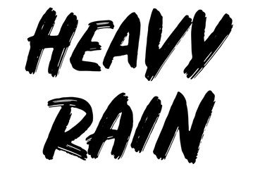 Heavy Rain typographic stamp. Typographic sign, badge or logo.