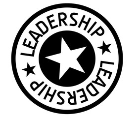 Leadership	 typographic stamp. Typographic sign, badge or logo
