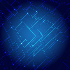 virtual technology vector blue background gradient light center