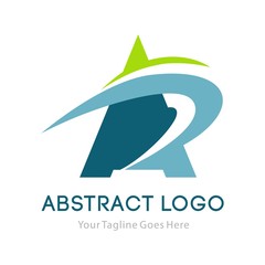 Business corporate letter A logo design template. Simple and clean flat design
