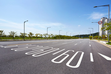 Fototapeta premium The road in Youngjongdo, Incheon, Korea.