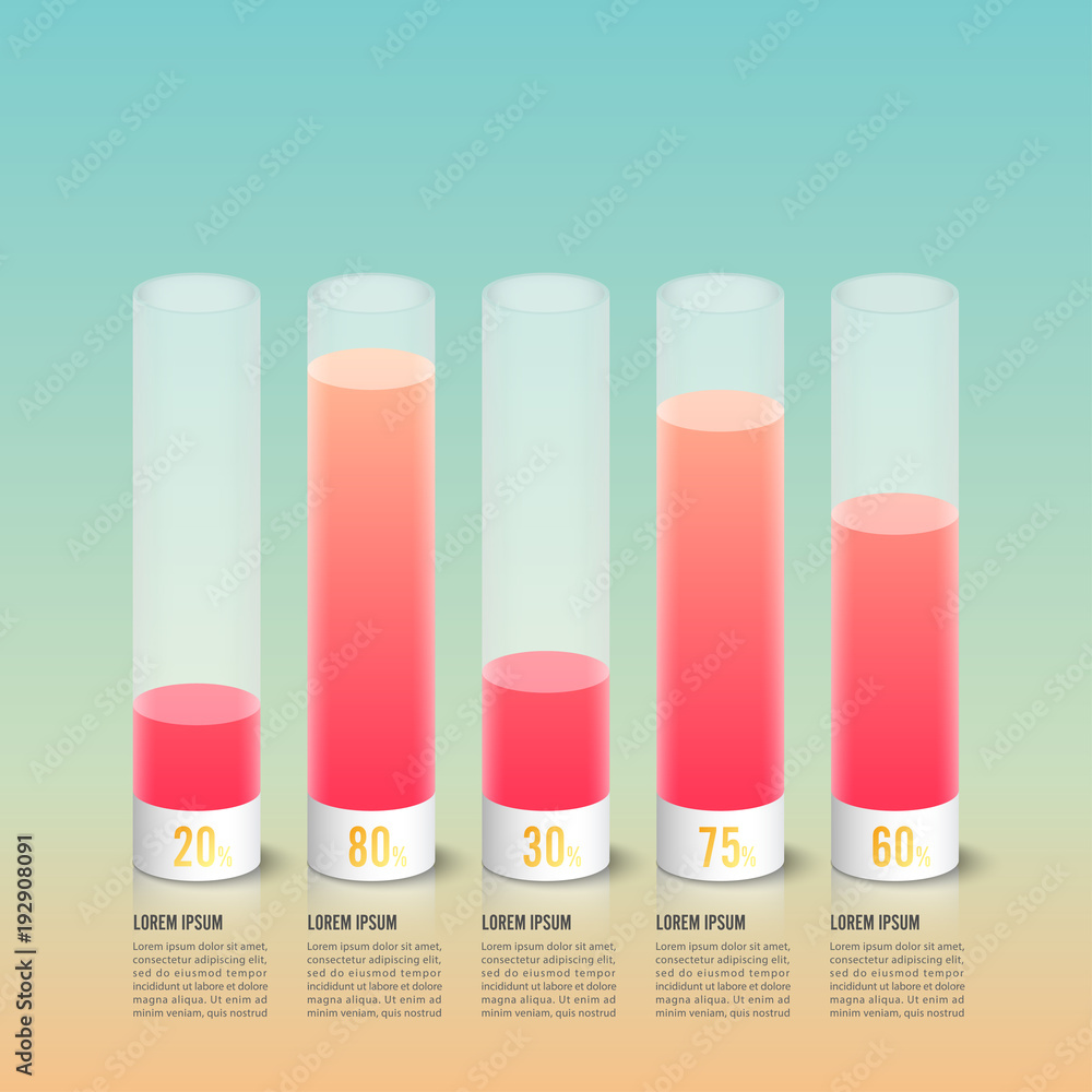 Poster infographic design template can be used for workflow layout, diagram, number options, web design. in