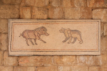 mosaïque avec des animaux au palais de Beiteddine