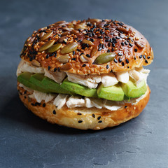 sandwich avocado and white meat