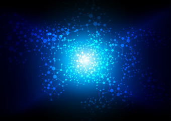 Abstract mesh background with circle, line. illustration vector design