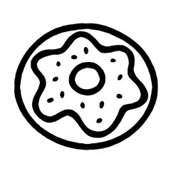 hand drawn Doughnut. vector and illustration