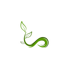 Green leaf logo, icon vector design element, bio, eco concept