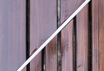 wet wooden bench texture. background.