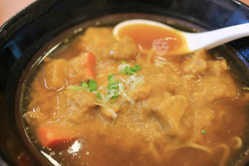Ramen with Curry Chicken of Japanese foods.