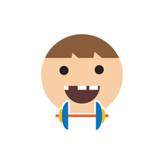 Barbell Kids Logo Icon Design