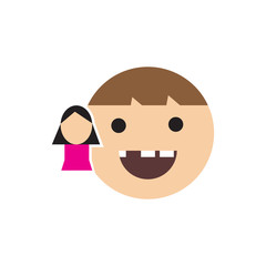 Woman Kids Logo icon Design