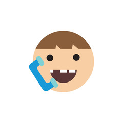 Call Kids Logo icon Design