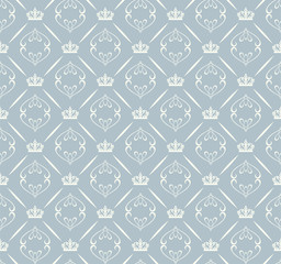 Seamless pattern. Background in vintage style. Retro template for your design and your projects. Damask wallpaper. Vector image