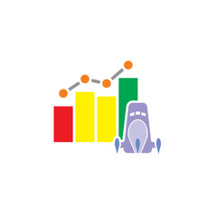 Rocket Stat Logo Icon Design