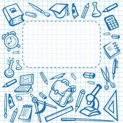 School vector stationery poster copybook stationery