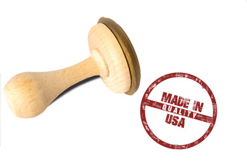 Ein Stempel mit dem Aufdruck Made in USA