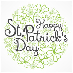 Handdraw lettering for greeting card of St. Patrick's day.