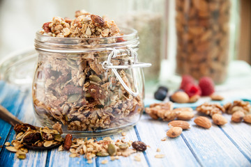 Chunky Nutty Granola for Healthy Snacks & Breakfast
