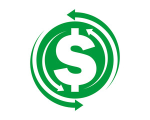 circle dollar currency financial money price economy image vector icon logo symbol