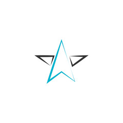 Simple star logo, icon, vector design element