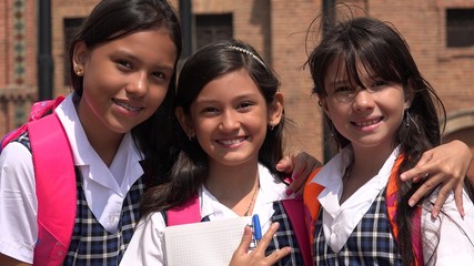 Female Students Posing And Smiling