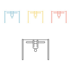 Horizontal bar line icon Sport vector sign