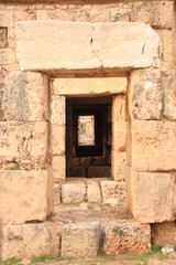 Fototapeta na wymiar détail de construction de l'hippodrome romain de Tyr