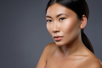 Portrait of young and beautiful asian woman