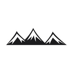 Mountain icons on white background