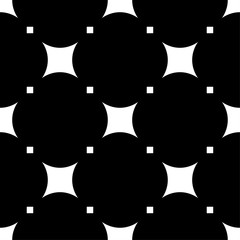 Black and white geometric ornament. Seamless pattern