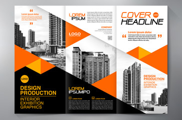 Brochure 3 fold flyer design a4 template.
