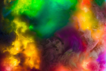 Acrylic colors and ink in water isolated multicolor background. Colorful Paint splash. Abstract background