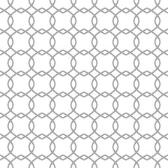Gray geometric ornament on white background. Seamless pattern