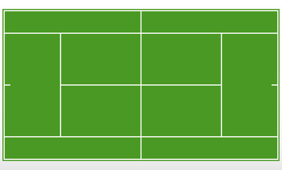 Tennis green field. Template tennis court with lines. - 192930845