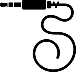 Audio Cable Icon, Plug Wire