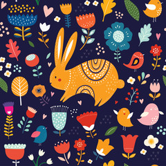 Springtime seamless pattern