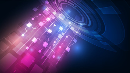 abstract circuit networking blockchain concept background