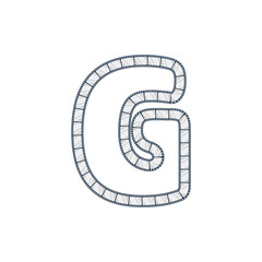 G Film Strip Letter Logo Icon Design