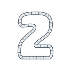 2 Film Strip Letter Logo Icon Design