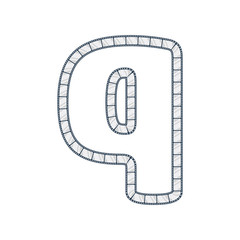 Q Film Strip Letter Logo Icon Design