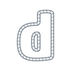 D Film Strip Letter Logo Icon Design