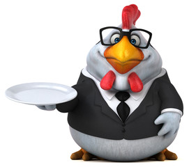 Fun chicken - 3D Illustration