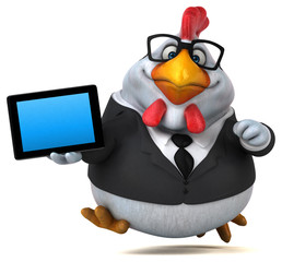 Fun chicken - 3D Illustration