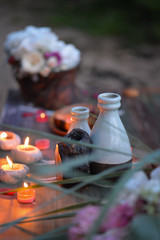 floral wedding decor in the style of a boho