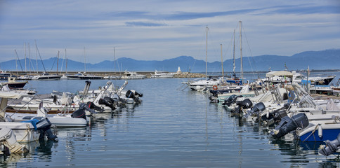 Fototapeta na wymiar Overview of the marina of Agropoli village